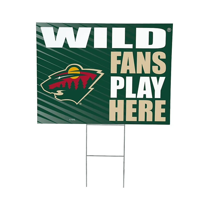 Minnesota Wild 18" x 24" Fans Welcome Outdoor Yard Sign