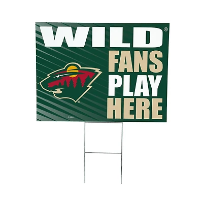 Minnesota Wild 18" x 24" Fans Welcome Outdoor Yard Sign