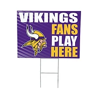 Minnesota Vikings 18" x 24" Fans Welcome Outdoor Yard Sign