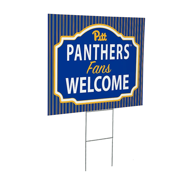 Pitt Panthers 18" x 24" Fans Welcome Outdoor Yard Sign