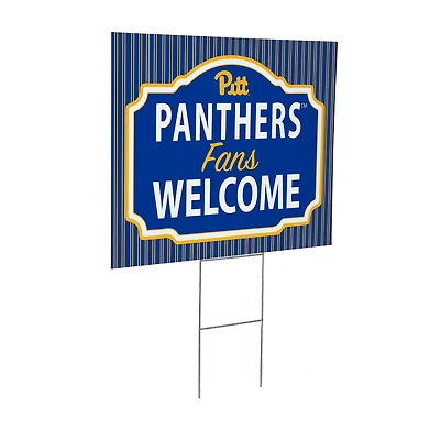 Pitt Panthers 18" x 24" Fans Welcome Outdoor Yard Sign