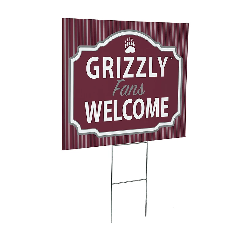 Montana Grizzlies 18" x 24" Fans Welcome Outdoor Yard Sign