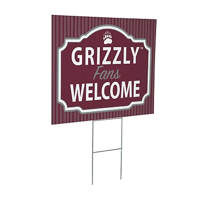 Montana Grizzlies 18" x 24" Fans Welcome Outdoor Yard Sign