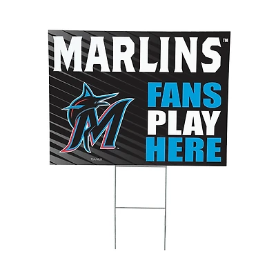 Miami Marlins 18" x 24" Fans Welcome Outdoor Yard Sign