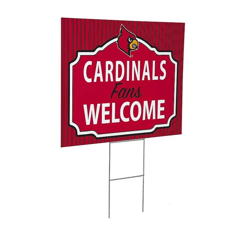 Louisville Cardinals 18" x 24" Fans Welcome Outdoor Yard Sign