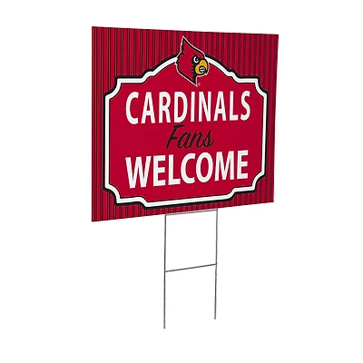 Louisville Cardinals 18" x 24" Fans Welcome Outdoor Yard Sign