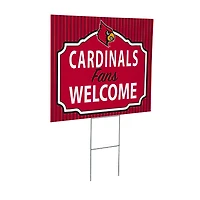 Louisville Cardinals 18" x 24" Fans Welcome Outdoor Yard Sign