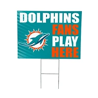 Miami Dolphins 18" x 24" Fans Welcome Outdoor Yard Sign