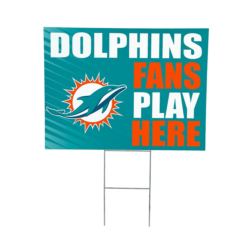 Miami Dolphins 18" x 24" Fans Welcome Outdoor Yard Sign