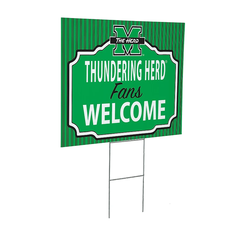 Marshall Thundering Herd 18" x 24" Fans Welcome Outdoor Yard Sign