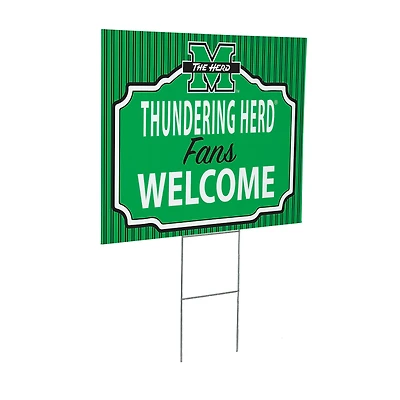 Marshall Thundering Herd 18" x 24" Fans Welcome Outdoor Yard Sign