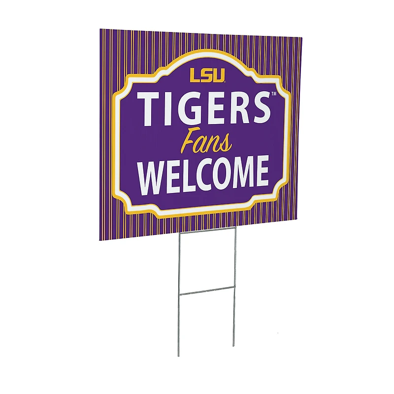 LSU Tigers 18" x 24" Fans Welcome Outdoor Yard Sign