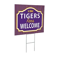LSU Tigers 18" x 24" Fans Welcome Outdoor Yard Sign