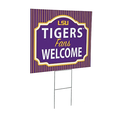 LSU Tigers 18" x 24" Fans Welcome Outdoor Yard Sign
