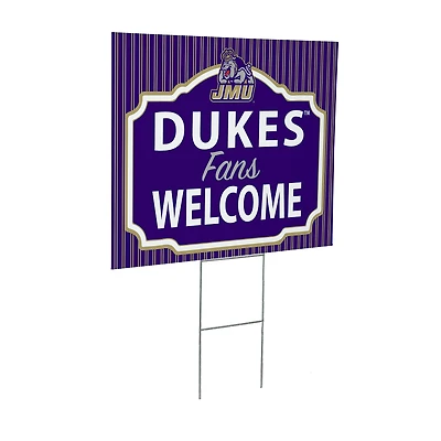 James Madison Dukes 18" x 24" Fans Welcome Outdoor Yard Sign