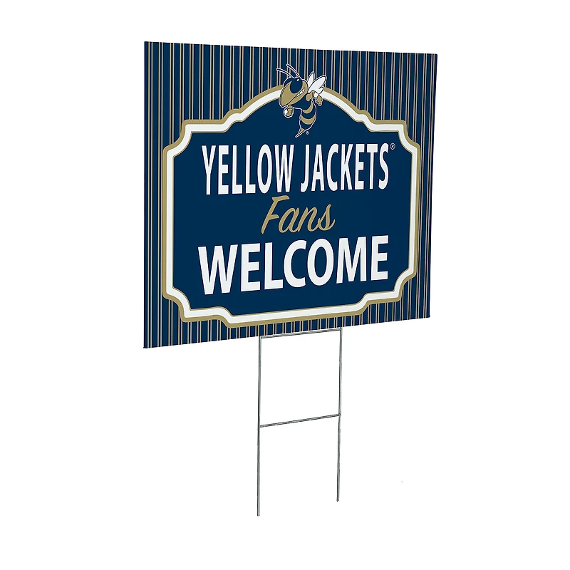 Georgia Tech Yellow Jackets 18" x 24" Fans Welcome Outdoor Yard Sign