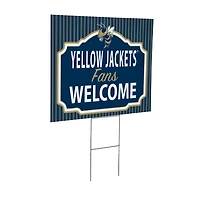 Georgia Tech Yellow Jackets 18" x 24" Fans Welcome Outdoor Yard Sign