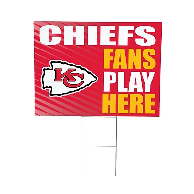 Kansas City Chiefs 18" x 24" Fans Welcome Outdoor Yard Sign