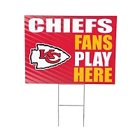 Kansas City Chiefs 18" x 24" Fans Welcome Outdoor Yard Sign
