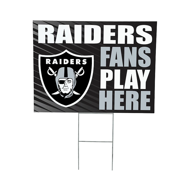 Las Vegas Raiders 18" x 24" Fans Welcome Outdoor Yard Sign