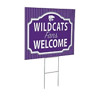 Kansas State Wildcats 18" x 24" Fans Welcome Outdoor Yard Sign
