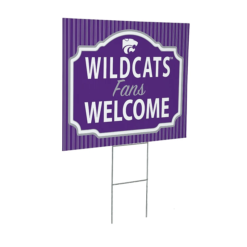 Kansas State Wildcats 18" x 24" Fans Welcome Outdoor Yard Sign