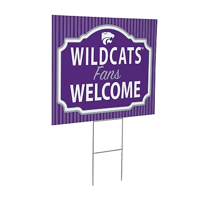 Kansas State Wildcats 18" x 24" Fans Welcome Outdoor Yard Sign
