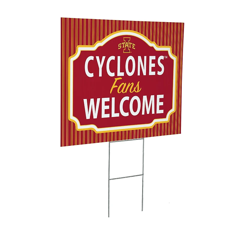 Iowa State Cyclones 18" x 24" Fans Welcome Outdoor Yard Sign
