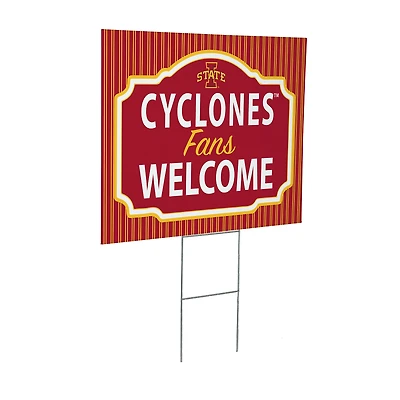 Iowa State Cyclones 18" x 24" Fans Welcome Outdoor Yard Sign