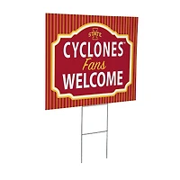 Iowa State Cyclones 18" x 24" Fans Welcome Outdoor Yard Sign