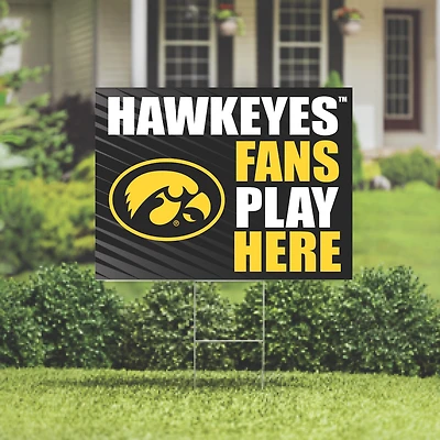 Iowa Hawkeyes 18" x 24" Fans Welcome Outdoor Yard Sign