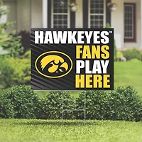 Iowa Hawkeyes 18" x 24" Fans Welcome Outdoor Yard Sign