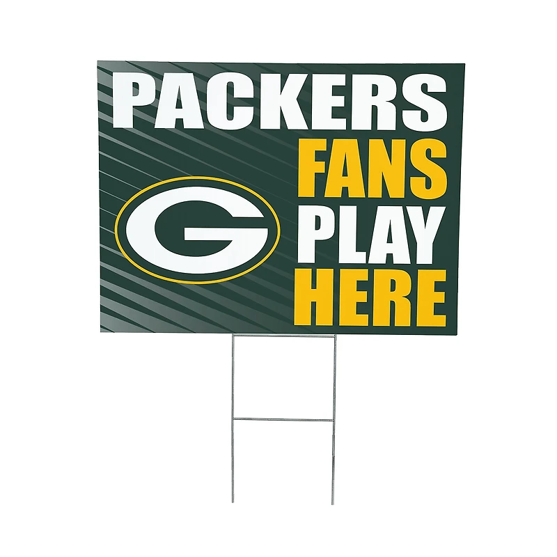 Green Bay Packers 18" x 24" Fans Welcome Outdoor Yard Sign