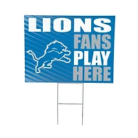 Detroit Lions 18" x 24" Fans Welcome Outdoor Yard Sign