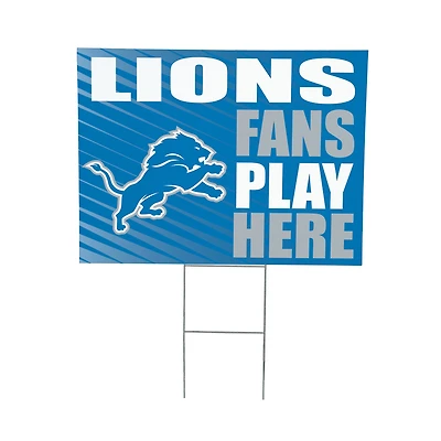 Detroit Lions 18" x 24" Fans Welcome Outdoor Yard Sign