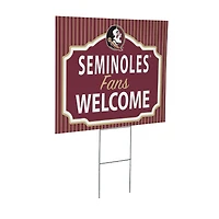 Florida State Seminoles 18" x 24" Fans Welcome Outdoor Yard Sign