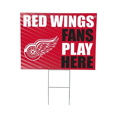 Detroit Red Wings 18" x 24" Fans Welcome Outdoor Yard Sign