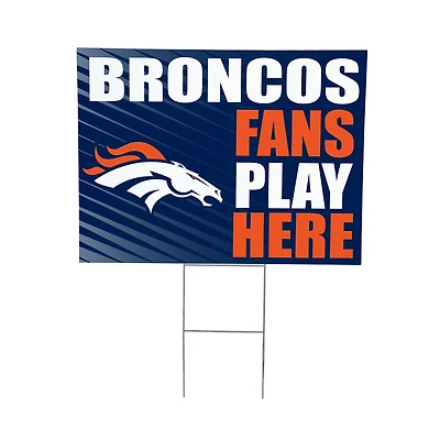 Denver Broncos 18" x 24" Fans Welcome Outdoor Yard Sign