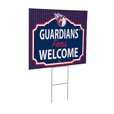 Cleveland Guardians 18" x 24" Fans Welcome Outdoor Yard Sign