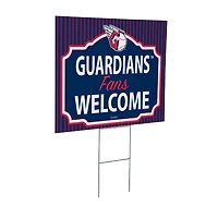 Cleveland Guardians 18" x 24" Fans Welcome Outdoor Yard Sign