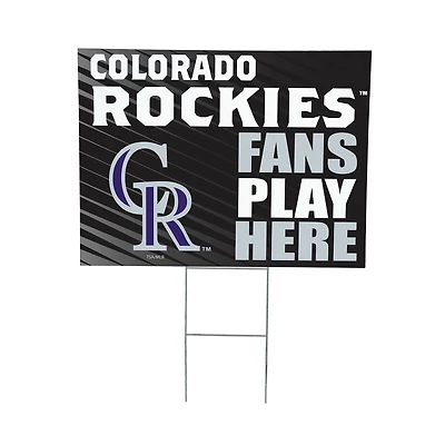 Colorado Rockies 18" x 24" Fans Welcome Outdoor Yard Sign