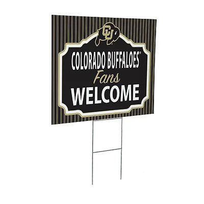 Colorado Buffaloes 18" x 24" Fans Welcome Outdoor Yard Sign