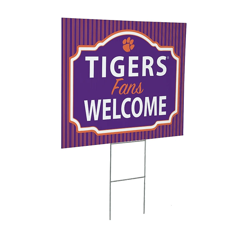 Clemson Tigers 18" x 24" Fans Welcome Outdoor Yard Sign