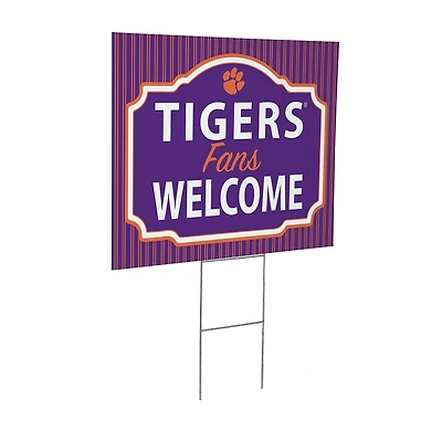 Clemson Tigers 18" x 24" Fans Welcome Outdoor Yard Sign