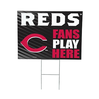 Cincinnati Reds 18" x 24" Fans Welcome Outdoor Yard Sign