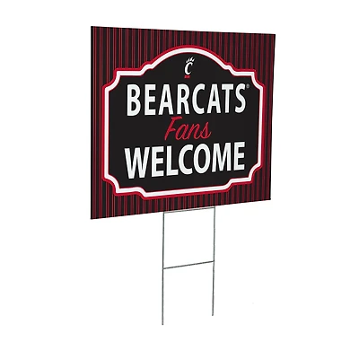 Cincinnati Bearcats 18" x 24" Fans Welcome Outdoor Yard Sign