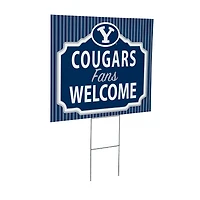 BYU Cougars 18" x 24" Fans Welcome Outdoor Yard Sign