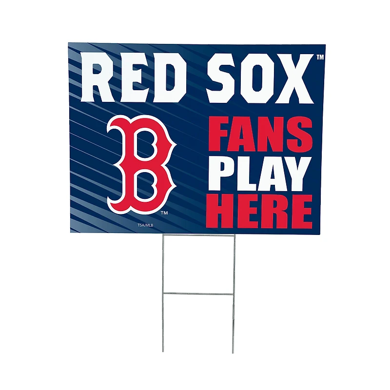 Boston Red Sox 18" x 24" Fans Welcome Outdoor Yard Sign