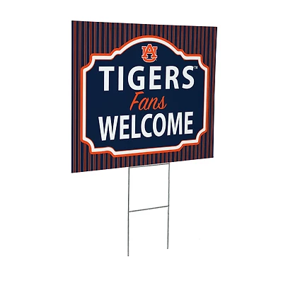 Auburn Tigers 18" x 24" Fans Welcome Outdoor Yard Sign