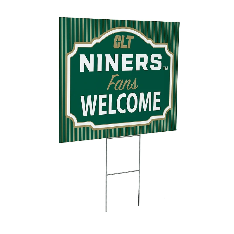 Charlotte 49ers 18" x 24" Fans Welcome Outdoor Yard Sign